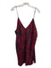 Natori Size XL Red & Burgundy Polyester Blend Wrap & Tie Animal Print Dress Red & Burgundy / XL