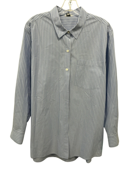 Rails Size L Blue & White Cotton Striped Long Sleeve Button Up Shirt Top Blue & White / L