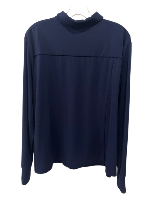 Anatomie Size XL Navy Blue Faded Fabric Tag Long Sleeve Snap Button Front Top Navy Blue / XL