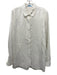 J. McLaughlin Size XL White Linen Long Sleeve Button Up Collared Shirt Top White / XL