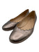 Chloe Shoe Size 40.5 Bronze Leather Upper Metallic Scalloped Edge Pump Flats Bronze / 40.5