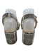 M. Gemi Shoe Size 41 Cream & Gray Leather Upper Snakeskin Embossed Sandals Cream & Gray / 41