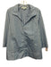 Tuckernuck Size L Blue & White Polyester Long Sleeve Gingham Split V neck Top Blue & White / L