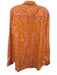 Solid & Striped Size L Orange & Pink Cotton Long Sleeve Leaf Print Blouse Top Orange & Pink / L