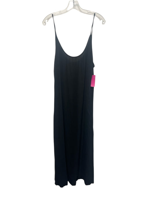 9seed Size One Size Black Cotton Gauze Sleeveless Tent Style Midi Dress Black / One Size