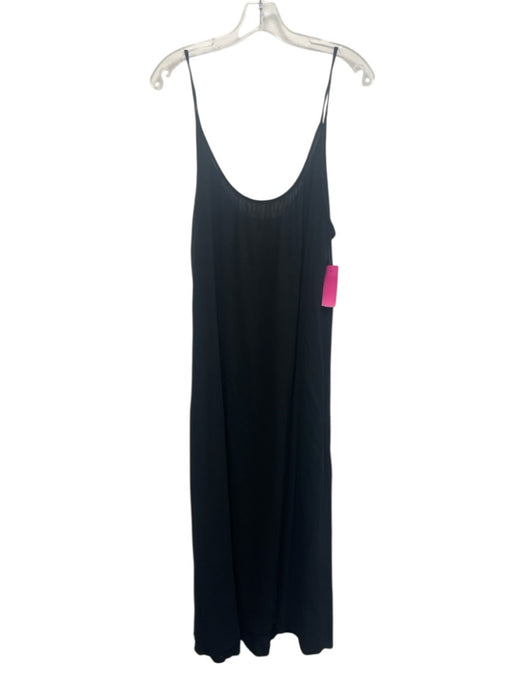 9seed Size One Size Black Cotton Gauze Sleeveless Tent Style Midi Dress Black / One Size