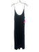 9seed Size One Size Black Cotton Gauze Sleeveless Tent Style Midi Dress Black / One Size