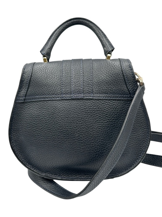 DeMellier Black Leather Saddle Tassle Detail Crossbody Bag Black