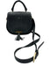 DeMellier Black Leather Saddle Tassle Detail Crossbody Bag Black