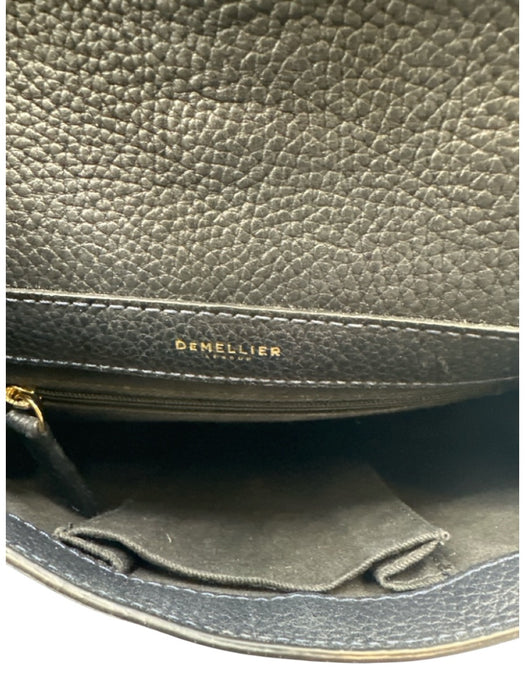 DeMellier Black Leather Saddle Tassle Detail Crossbody Bag Black