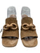 Pedro Garcia Shoe Size 41 Brown Leather open toe Block Heel Chain Detail Sandals Brown / 41