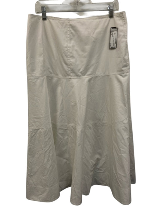 COS Size 10 White Cotton Maxi Back Zip Skirt White / 10