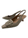 Aquatalia Shoe Size 11 Light Gray Patent Leather Square Toe Buckle Sandals Light Gray / 11