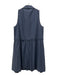 Abbey Glass Size XL Navy Blue Cotton & Polyester Ruffle Trim Sleeveless Dress Navy Blue / XL