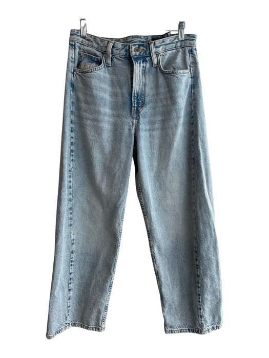 Zara Size 8 Light Wash Cotton Wide Leg 5 Pocket Zip Fly Jeans Light Wash / 8