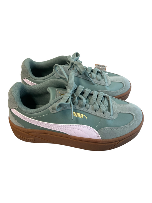 Puma Shoe Size 8 Seafoam Manmade Material Lace Up Sneaker Logo Shoes Seafoam / 8
