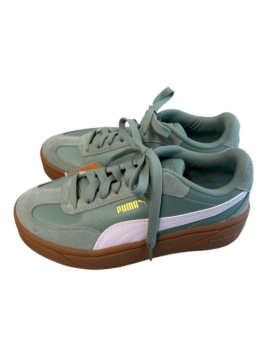 Puma Shoe Size 8 Seafoam Manmade Material Lace Up Sneaker Logo Shoes Seafoam / 8