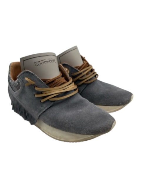 Esse Ut Esse Shoe Size 37 Gray Suede Laces Fringe Sneakers Gray / 37