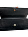 Gucci Black & Gold Suede Rhinestone Logo Snap Closure Clutch Bag Black & Gold / S