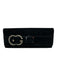 Gucci Black & Gold Suede Rhinestone Logo Snap Closure Clutch Bag Black & Gold / S