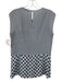 Stella McCartney Size S Blue & White Sleeveless Pattern Block Netted Top Blue & White / S