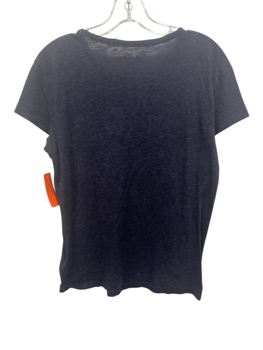 Zadig & Voltaire Size XS Navy Blue & Red Cotton & Viscose Short Sleeve Text Top Navy Blue & Red / XS