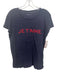 Zadig & Voltaire Size XS Navy Blue & Red Cotton & Viscose Short Sleeve Text Top Navy Blue & Red / XS