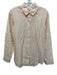 Barbour Size 6 Orange & White Linen Long Sleeve Striped Buttons Blouse Top Orange & White / 6