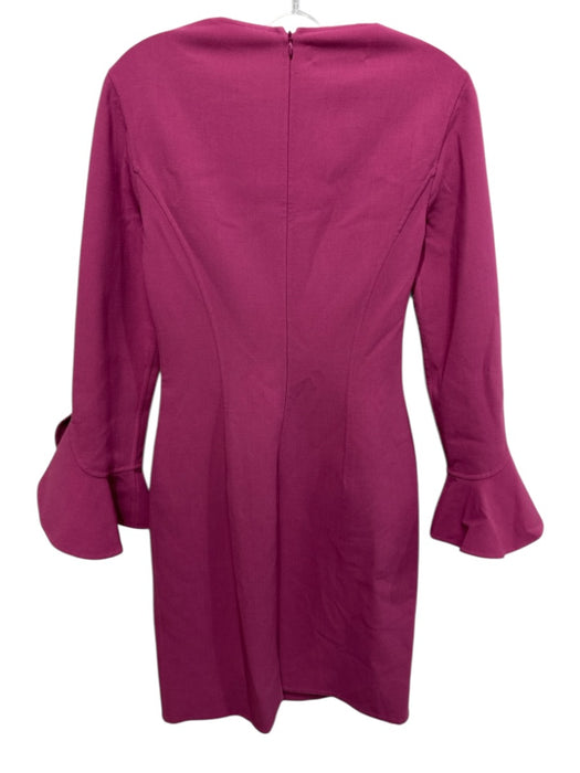 Michael Kors Collection Size 6 Dark Pink Fleece Wool 3/4 Sleeve Paneled Dress Dark Pink / 6