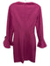 Michael Kors Collection Size 6 Dark Pink Fleece Wool 3/4 Sleeve Paneled Dress Dark Pink / 6