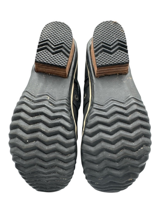 Sorel Shoe Size 6.5 Black & Gray Leather & Textile Upper Herringbone Ankle Boots Black & Gray / 6.5