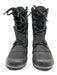 Sorel Shoe Size 6.5 Black & Gray Leather & Textile Upper Herringbone Ankle Boots Black & Gray / 6.5