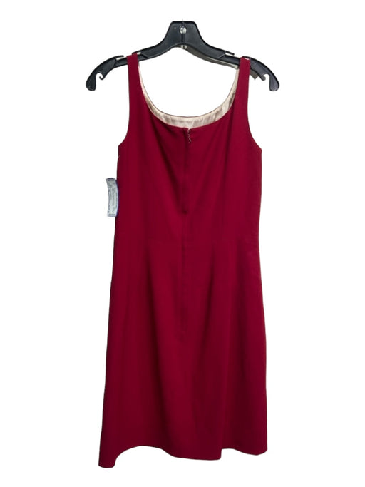 Dolce & Gabbana Size 40 Wine Red Viscose & Acetate Tank High Neck Back Zip Dress Wine Red / 40