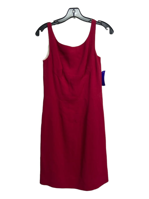 Dolce & Gabbana Size 40 Wine Red Viscose & Acetate Tank High Neck Back Zip Dress Wine Red / 40