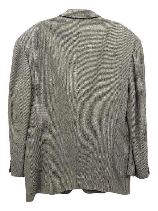 Giorgio Armani Tan & Green Print Wool 2 Button Men's Blazer Tan & Green Print / 44r