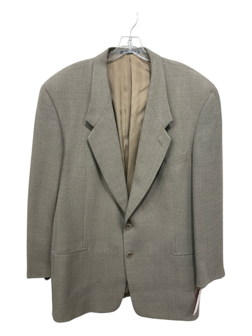 Giorgio Armani Tan & Green Print Wool 2 Button Men's Blazer Tan & Green Print / 44r