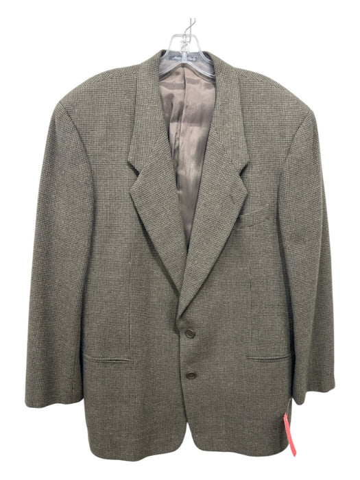 Giorgio Armani Green & Brown Wool 2 Button Men's Blazer Green & Brown / 44r