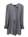 Derek Lam Size 6 Gray Silk Pinstripe BHW Long Sleeve Dress Gray / 6