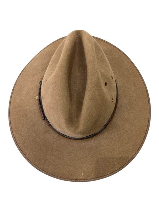 Akubra Brown Suede Cowboy Leather Trim Hat Brown / 6 7/8