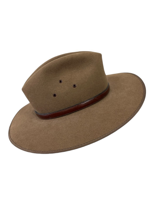 Akubra Brown Suede Cowboy Leather Trim Hat Brown / 6 7/8