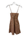 Faithful The Brand Size 4 Brown & White Cotton Spaghetti Strap Square Neck Dress Brown & White / 4