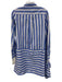 Ann Mashburn Size S Baby Blue & White Cotton Long Sleeve Striped Dress Baby Blue & White / S