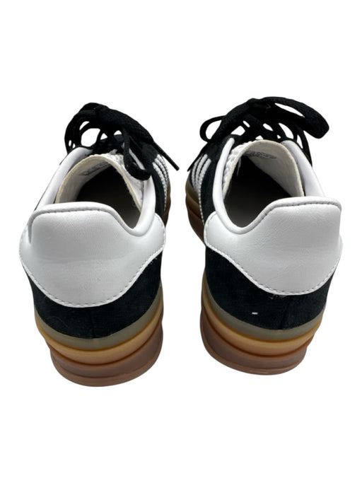 Adidas Shoe Size 7 Black & White Suede & Leather Platform Round Toe Sneakers Black & White / 7
