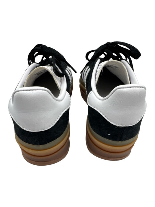 Adidas Shoe Size 7 Black & White Suede & Leather Platform Round Toe Sneakers Black & White / 7