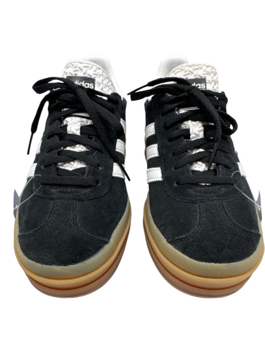 Adidas Shoe Size 7 Black & White Suede & Leather Platform Round Toe Sneakers Black & White / 7