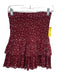 Isabel Marant Etoile Size 36 Red & Multi Cotton Floral smocked Tiered Skirt Red & Multi / 36