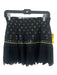 Ramy Brook Size S Black & Gold Cotton & Silk Crochet Lace Elastic Waist Skirt Black & Gold / S