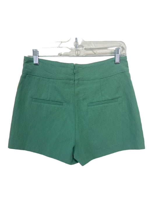 Veronica Beard Size 6 Light Green COTTON & LINEN Back Zip Pockets Shorts Light Green / 6