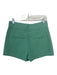 Veronica Beard Size 6 Light Green COTTON & LINEN Back Zip Pockets Shorts Light Green / 6