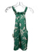 Sea New York Size S Green & White Silk Sleeveless Tie Detail Keyhole Top Green & White / S